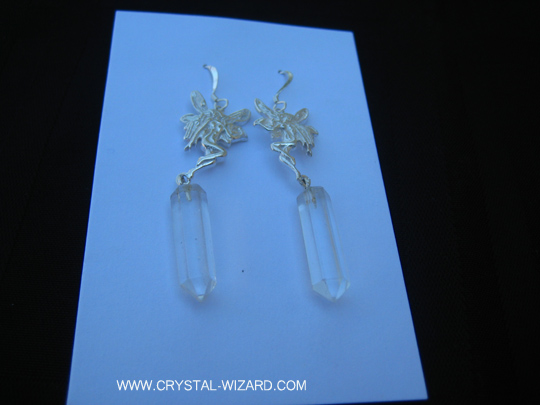 Clear Quartz Fairy Earrings 418
